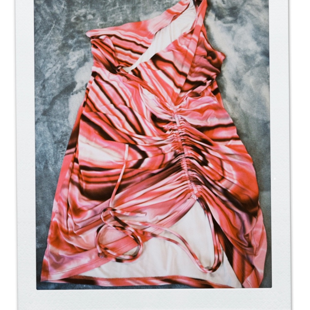 Pink and purple swirl dress